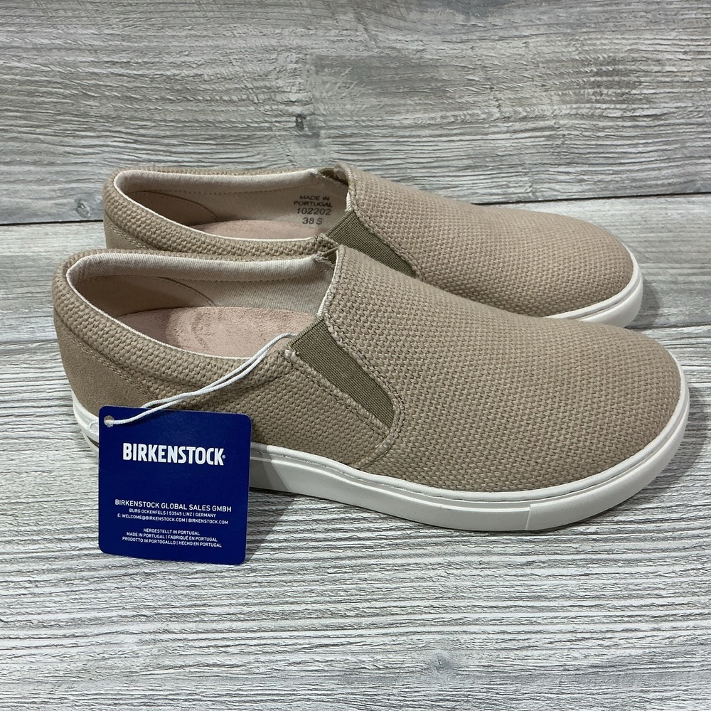 Birkenstock Oswego Women's Sand Castle Size EU 38 L7 Slip On Sneakers Shoes NEW